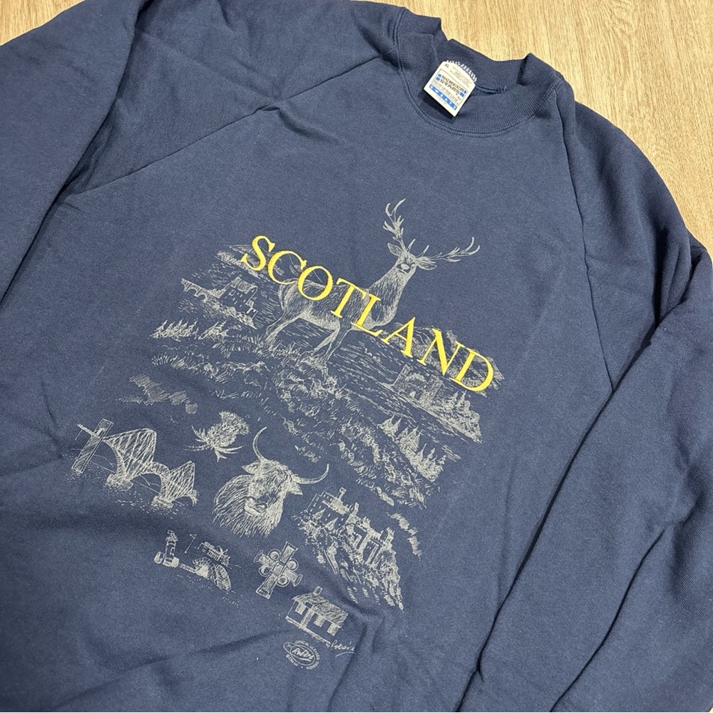Vintage Scotland Sweatshirt Sz XL Screen Stars Tag 90s